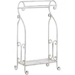 HANDTUCHSTÄNDER Antik Optik weiß 49 x 91 cm Linares