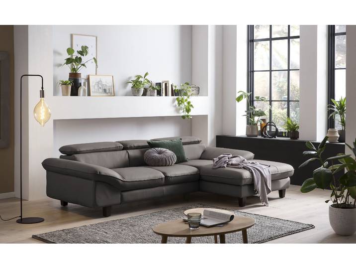 Ecksofa HOME AFFAIRE Pilot L-Form , braun (cacao), B:268cm H:73cm T:108cm, 100% Polyester, Feinstruktur 75000 Scheuertouren, Struktur 35000 Scheuertouren, Microfaser 40000, Sofas, Ecksofa, mit Kopfteilverstellung, wahlweise mit Schlaffunktion & Bettkasten