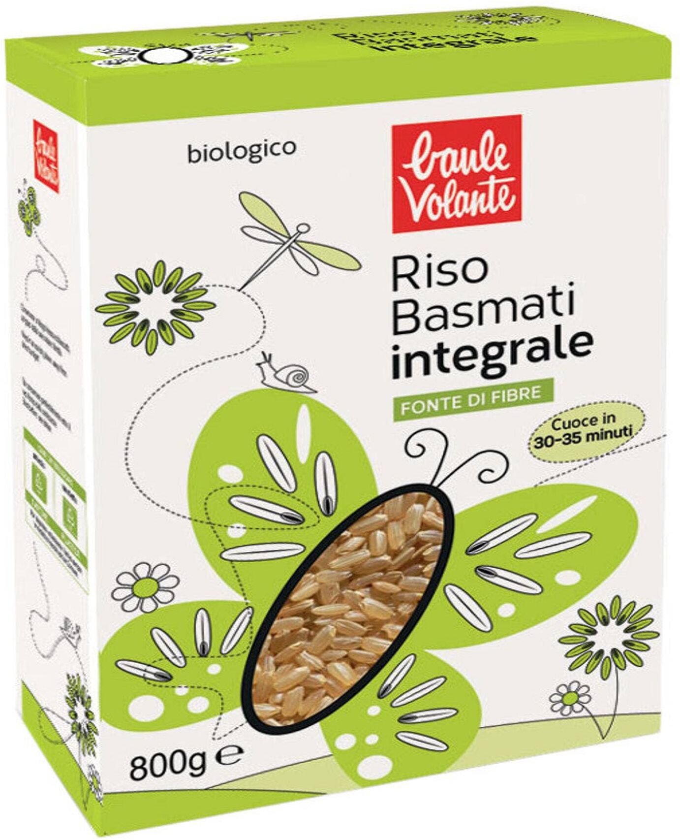 BAULE VOLANTE Riso Basmati Integrale 800 Grammi 