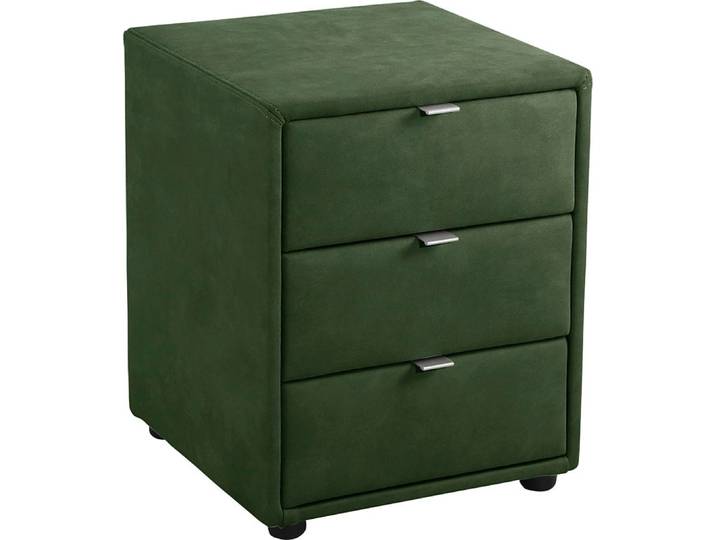 Nachtkonsole JOCKENHÖFER GRUPPE LORE, Nachttisch mit 3 Schubladen, Breite: 42,5cm , grün (grün 344, 03), H:53cm T:45cm, Sideboards, Nachtkonsole, große Stoff- und Farbauswahl
