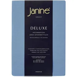 Janine Spannbetttuch Elastic-Jersey 5010 blau 200x200 cm