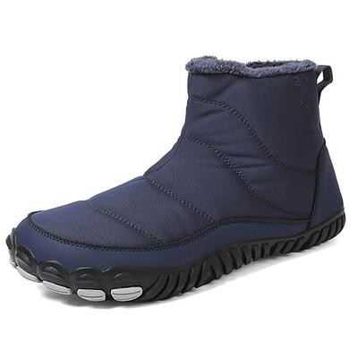 Wasserdichte, leichte Winter-Schneestiefel für Herren mit Fellinnenseite, Slip-On-Design, Outdoor-Schuhe für kaltes Wetter