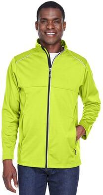 CORE365 CE708 Men's Techno Lite Three-Layer Knit Tech-Shell Jacket in Safety Yellow size 3XL   Polyester