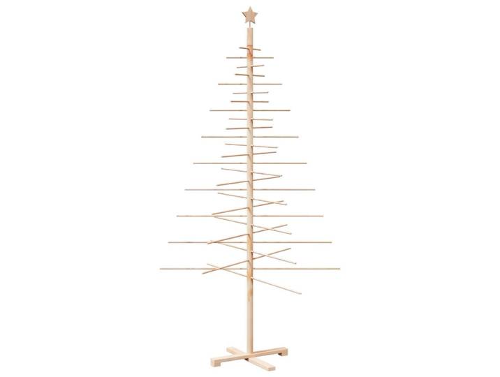 vidaXL Weihnachtsbaum Holz 110/110/210 Cm Braun Massivholz Kiefer, 210 cm, Dekoration, Weihnachtsdekoration, Christbäume & Zubehör