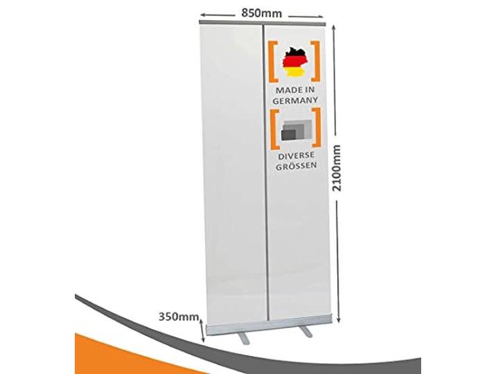 MyMaxxi Roll Up Spuckschutzfolie 150x210cm Spuckschutz Aufsteller transparente Folie Spritzschutz Trennwand Abtrennwand Schutzschild Folie als Schutzschirm Hustenschutz Niesschutz