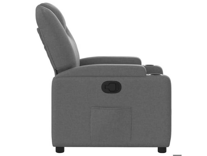Fauteuil inclinable en tissu - WIENS - Gris foncé - 74x88x97 cm - Inclinable manuel - 135° inclinaison - Porte-gobelets