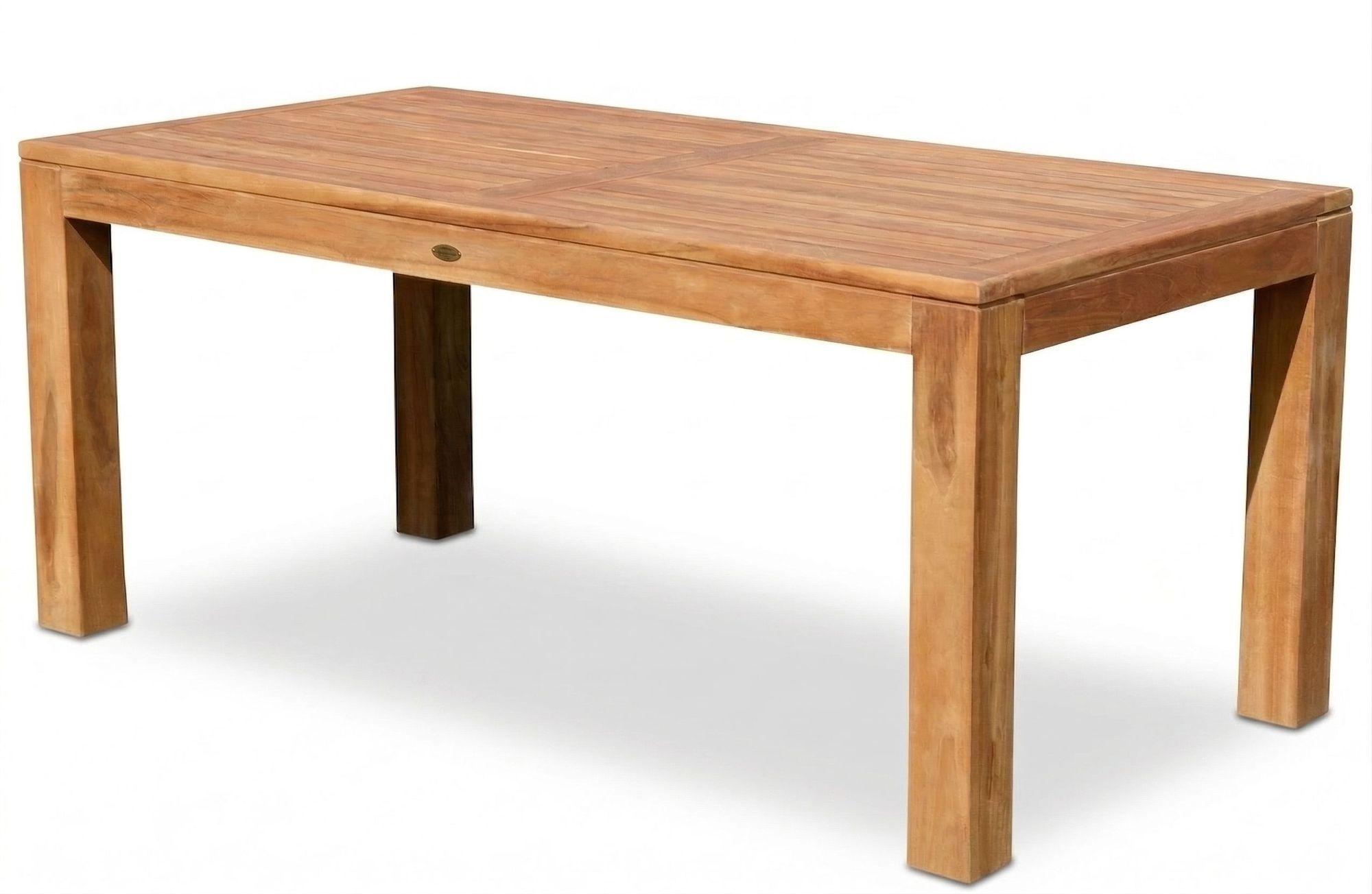 AS-S Wuchtiger Echt Teak Bigfuss Gartentisch 180x90 Holztisch Teaktisch Garten Tisch Holz
