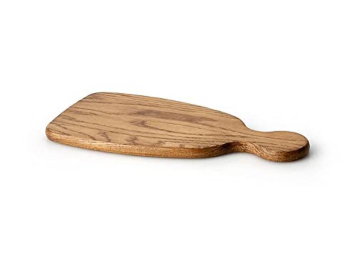 Continenta 4107 Schneidebrett aus Eichenholz mit Griff (Maße: 34,5 x 16,5 x 1,5 cm), Holz