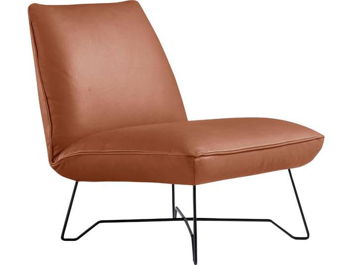 Sessel EGOITALIANO Lia Loungesessel, elegant und stylisch, toller Sitzkomfort , rot (brick), B:62cm H:73cm T:79cm, Leder »BULL« (echtes Rindsleder). Geschliffenes, pigmentiertes und behandeltes Rindsleder mit einer Dicke von 1, 3-1, 5 mm. Dieses Leder zeigt eine ziemlich weiche Hand mit einem halb undurchsichtigen Aussehen. Es handelt sich um ein geschütztes Leder. Eine leichte Deckschicht schützt sie vor Flecken, ohne ihre ursprünglichen Eigenschaften zu verändern. Die geschützten Leder kombinieren die Vorteile von Natürlichkeit und Weichheit mit einer guten Beständigkeit gegen Verschleiß und Ausbleichen. Das Vorhandensein der charakteristischen Zeichen, die das Leben des Tieres bestimmen, wie Narben, Körnungsunterschiede, Falten, Adern, Disharmonien in Farbtönen, beweisen ihre absolute Echtheit und großen Wert., Sessel, Sessel, extravaganter Designsessel, Solitärsessel