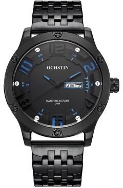 Everyday Crate OCHSTIN Classic Quartz Men Watch Stainless Steel Day Date Business Wristwatch black Blue