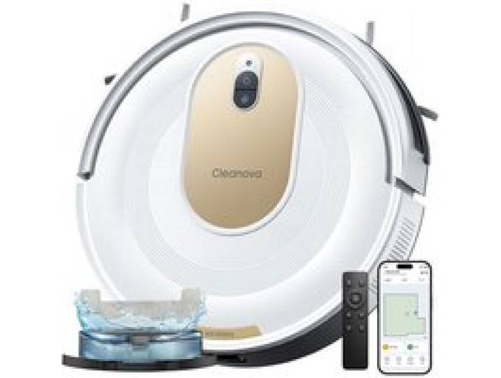 Vactidy Cleanova W8 -Aspirateur Robot Laveur -5000Pa /150Min -Poils d’Animaux et Tapis -Anti-enroulement -Mince Silencieux -Blanc