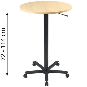 Hammerbacher Stehtisch ST08, ahorn, höhenverstellbar, 72-114 x 80cm (HxØ)