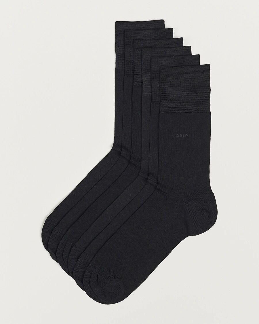 CDLP 6-Pack Cotton Socks Black