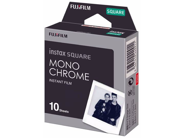 Fujifilm Instax Square Monochrome 10 Blatt Film Sofort-Bild – Sofortbildkamera/Polaroid Kamera