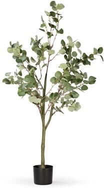 Enova Home Realistic Artificial Eucalyptus Tree in Nursery Pot for Office House Living Room Home Decor Indoor