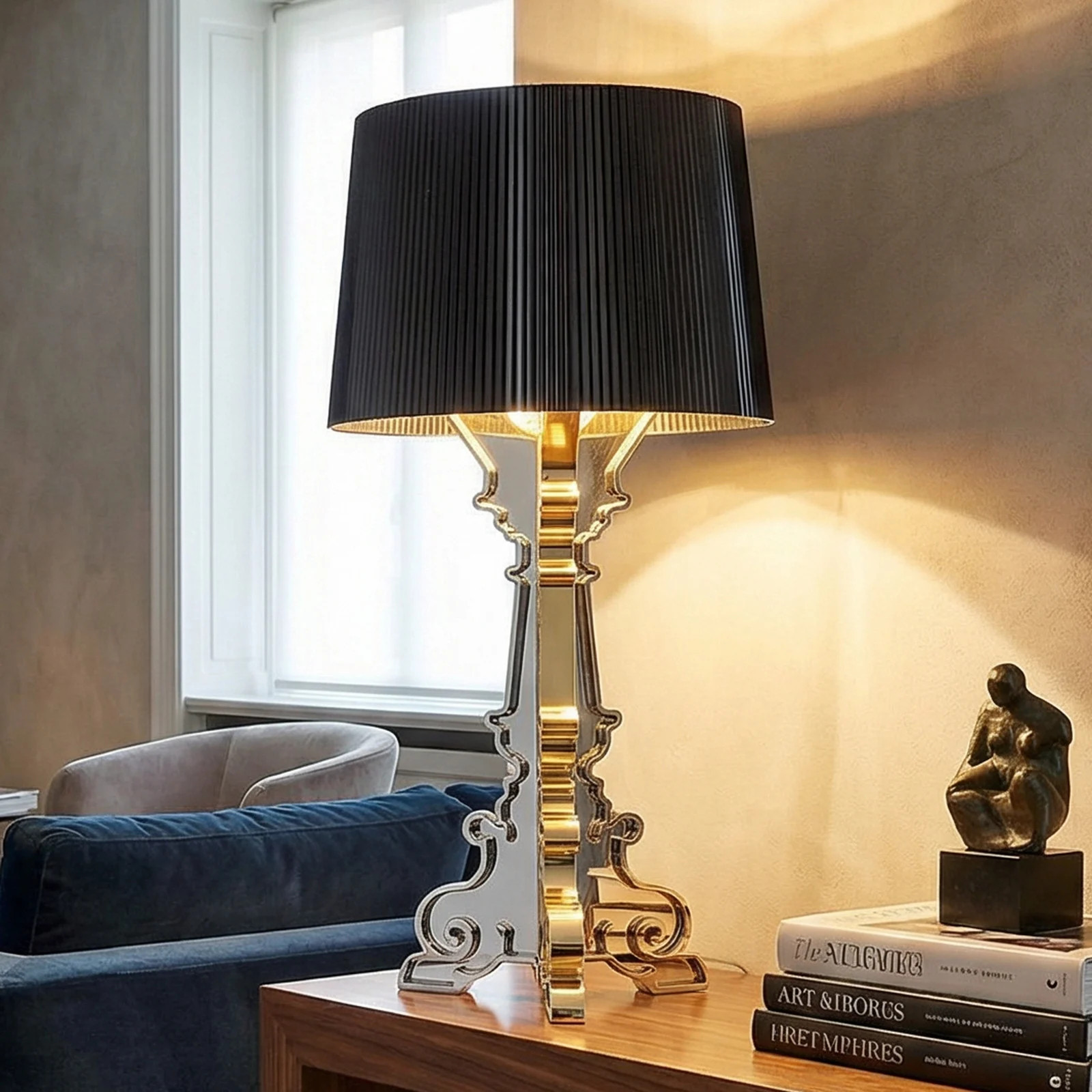 Kartell Bourgie Tafellamp Multicolored Titanium met Lampenkap