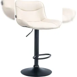 Proregal CHEFGASTRO Barhocker TIMES SQUARE Kunstleder Schwarz HxBxT 85x49x51cm Kunstleder (PVC) Creme Barstuhl