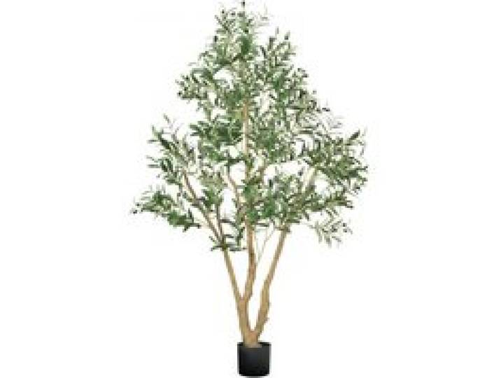 VEVOR Arbre Artificiel, 1,8 m, Plante Artificielle en PE Olivier Artificiel avec Pot Noir, Tronc et Feuilles Vertes Réalistes, Faux Arbre pour Bureau, Salon, Chambre à Coucher, Décoration d'Intérieur
