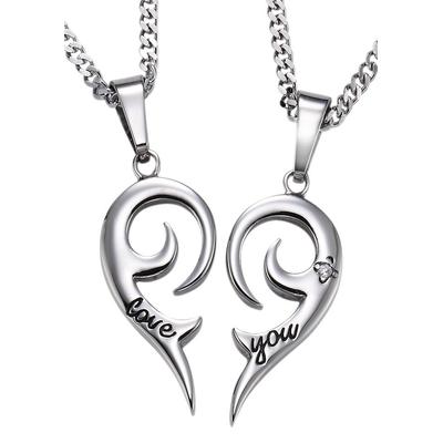 Schmuckset FIRETTI "Multipack Schmuck Geschenk Halsketten LIEBE", silber (edelstahlfarben, weiß), Schmuck_Sets, Damen, Edelstahl, Schmuckset, mit Zirkonia (synth.)