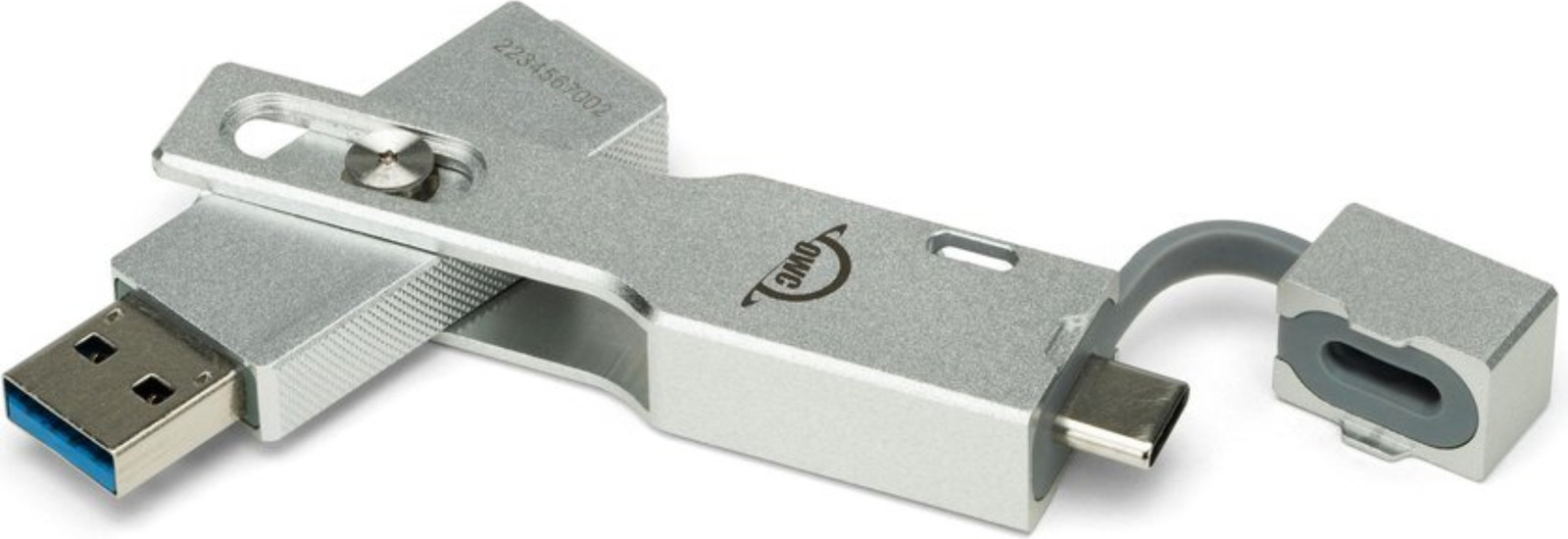 OWC Envoy Pro mini Externe SSD, 500 GB, USB Type-A naar USB Type-C, 3.2 Gen 2, Aluminium