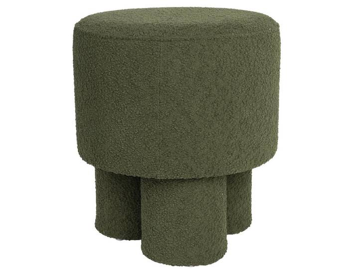 Beistellhocker Marcos – aus Bouclé - Rot - Luxusbetten24