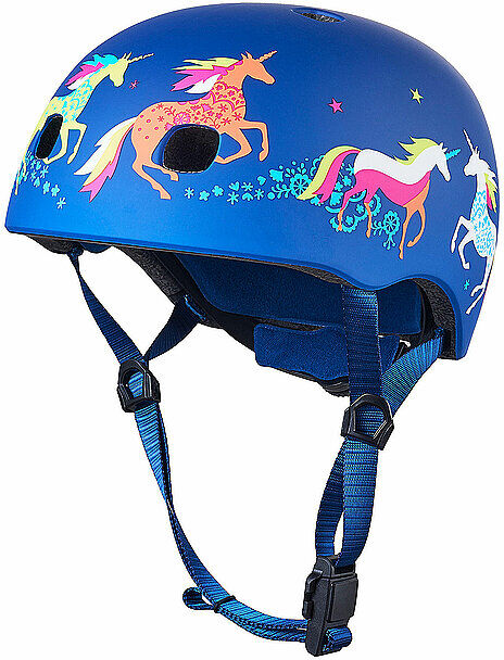 MICRO Kinder Scooter Helm Unicorn blau   48-53CM B