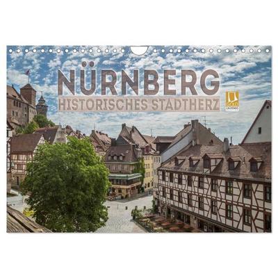 NÜRNBERG Historisches Stadtherz (Wandkalender 2026 DIN A4 quer), CALVENDO Monatskalender
