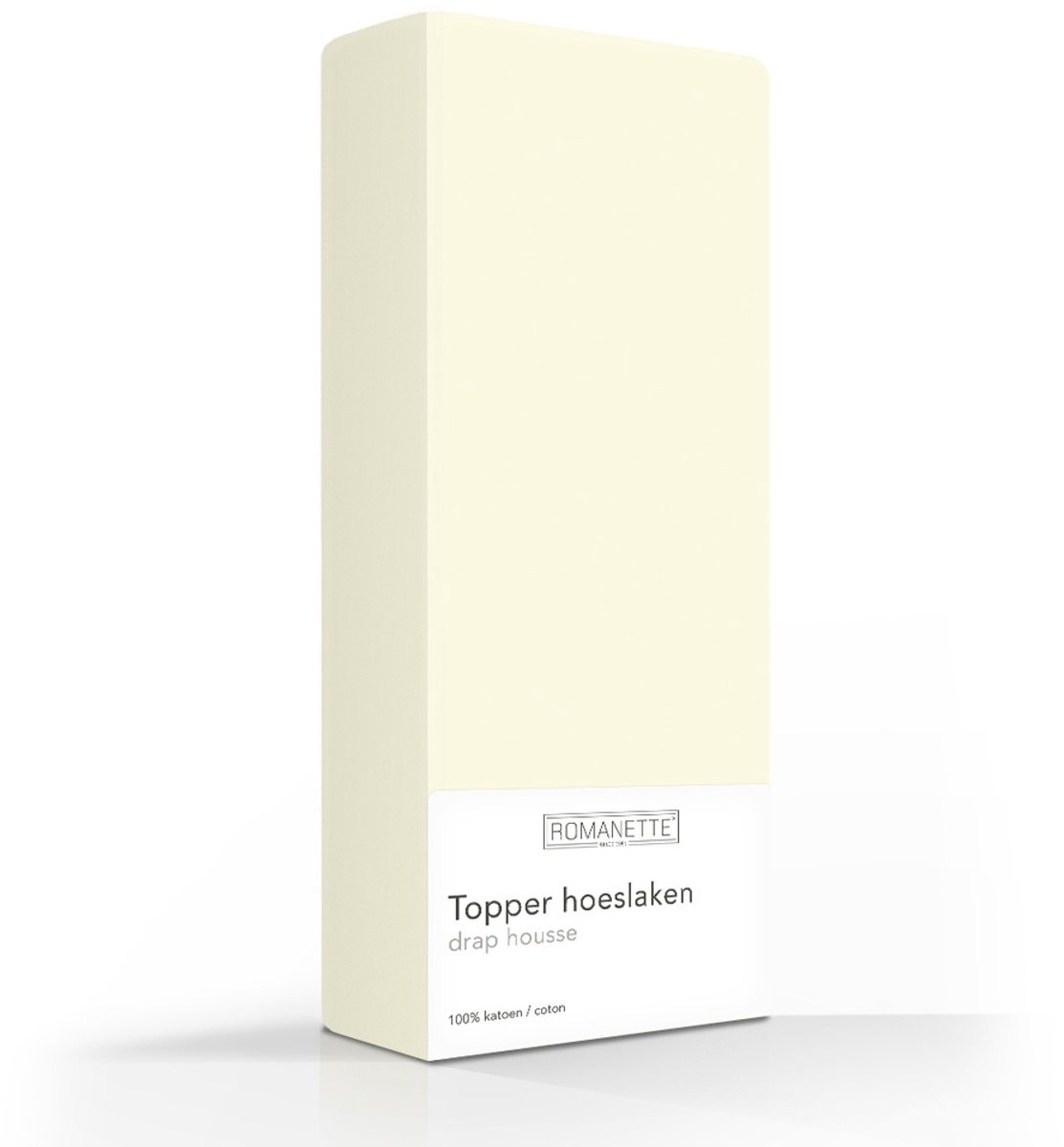 Romanette Luxe Verkoelend Katoenen Topper Hoeslaken - Ivoor
