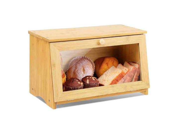 LuxusKollektion Brotkasten Brotkasten Bambus 39x21x23cm