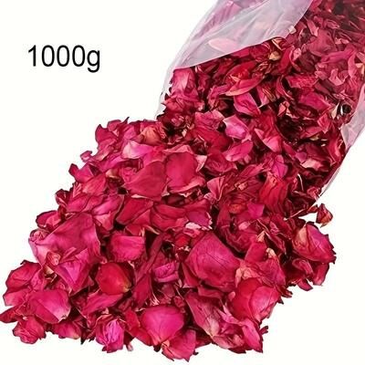 Uplifted Finds Premium Dried Rose Petals   500g Bulk Natural Spa Botanicals   Professional Aromatherapy & Luxury Event Decor 1000g