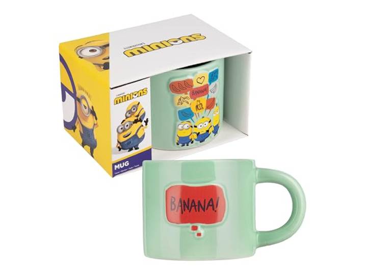 Paladone Mug en Céramique Minions avec Relief\, 400 ml\, Design Personnages\, Produit Officiel sous Licence