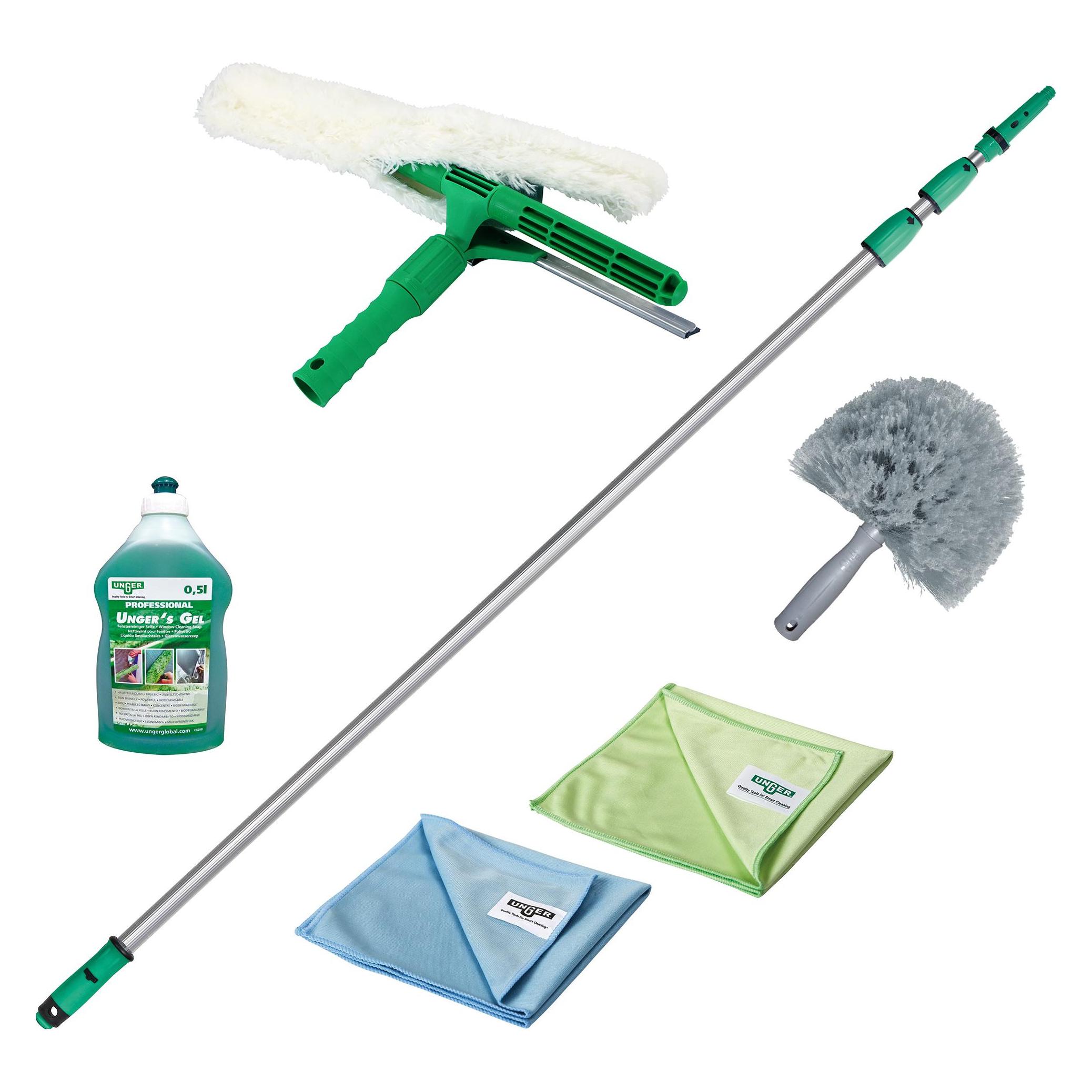 Unger AK130 Wintergartenset Reinigungs Set 6-teilig 4,50 m für Wintergärten, Terrassendächer und Gl (1 Stk.) (AK130)