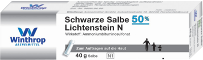 Zentiva Pharma GmbH SCHWARZE SALBE 50% Lichtenstein N 40 g 01596331