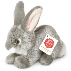 Teddy-Hermann - Hase sitzend grau,18 cm - grau|rosa