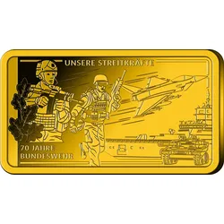 Goldbarren-Münze 70 Jahre Bundeswehr