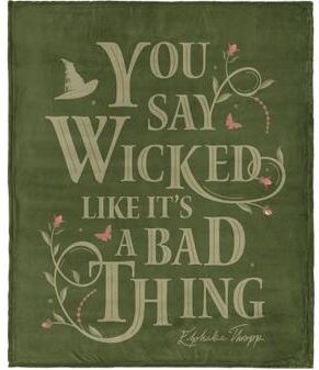 Wicked Say Wicked Silk Touch Throw Blanket 60x80 inches by THE NORTHWEST GROUP in Green (Size OS)