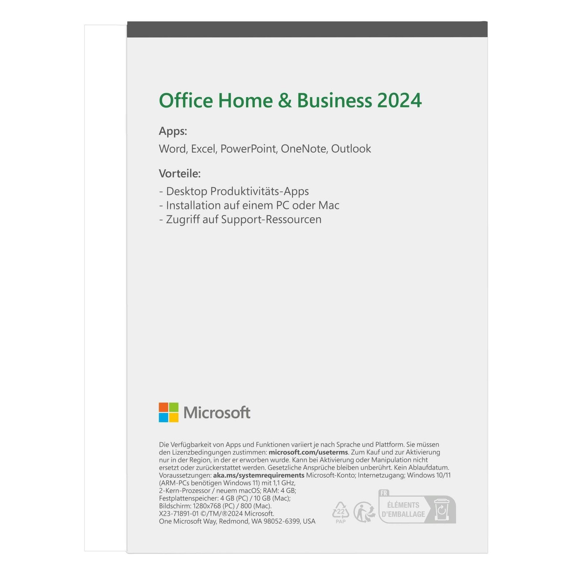 Microsoft Office Home & Business 2024 (IT) (1 User, unbegrenzt) (EP2-06669)