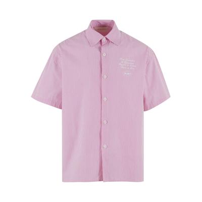 Langarmhemd ANOTHER COTTON LAB "Another Cotton Lab Another Cotton Lab Another Short Sleeve Shirt", Herren, Gr. XL, US-Größen, rosa (pink), 100% Baumwolle, normal, Hemden
