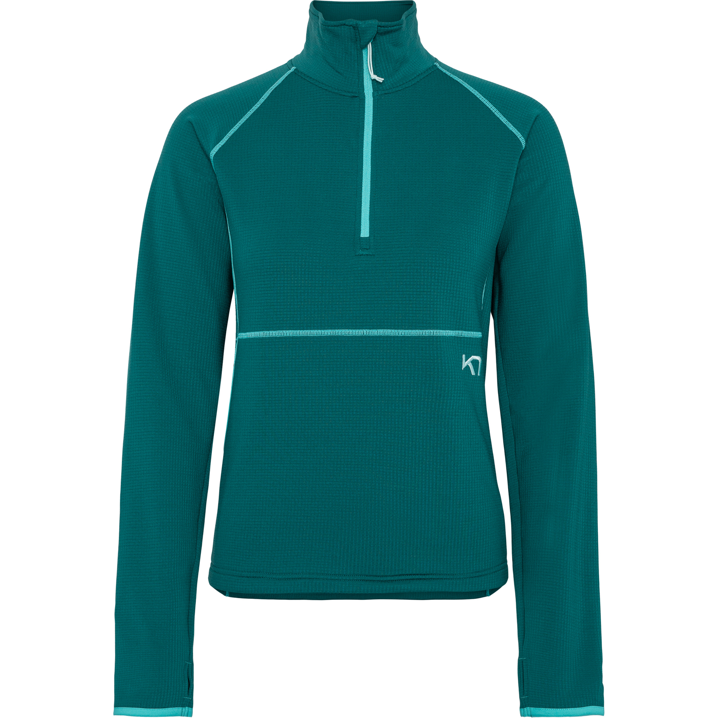 Kari Traa Mika Fleece Damen Pullover tuerkis Größe XS Trekking Elastisch