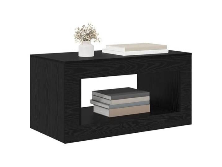 KTHLBRH Couchtisch Eiche Schwarz Große Platte Solide Konstruktion, modernes Design, klare Linien, für Wohnzimmer