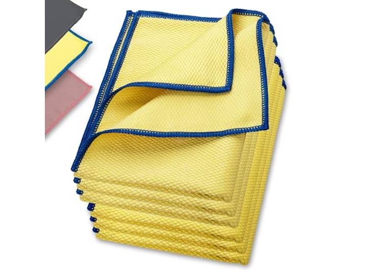 ELEXACLEAN microvezel raamdoek streeploos, 6 stuks, geel (60x40 cm)
