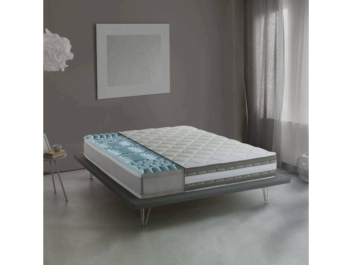 Amos - Matelas Double\, 200x140x27 cm Blanc\, Déhoussable Italy