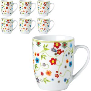 Van-Well Kaffeebecher Vario Flower, 300ml, Porzellan, 6 Stück