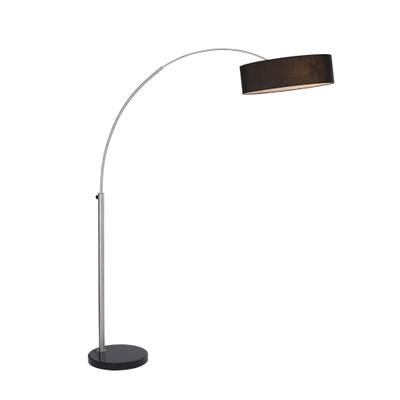 PAUL NEUHAUS Stehlampe "PETRO", grau (stahlgrau), 3, 1 Stk., Leuchten, Schalter, Fußschalter, Stehlampe
