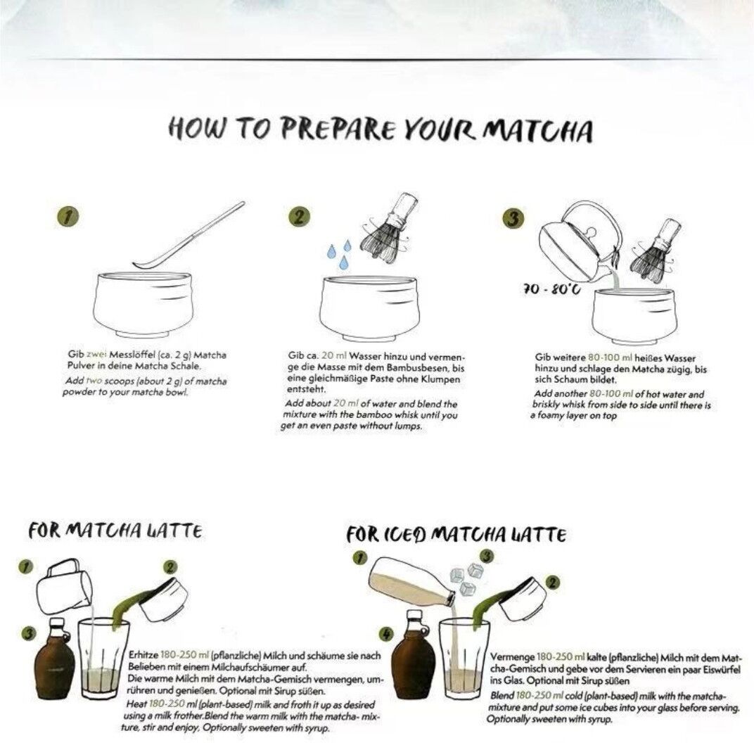 INF Keramik-Matcha-Schale mit Ausguss – handgefertigtes Matcha-Set mit feinem Borstenbesen für Zeremonie und Alltag Dunkelblau