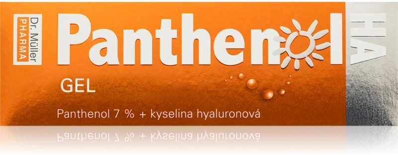 Dr. Müller Panthenol HA gel 7% gel apaisant après-soleil à l'acide hyaluronique 110 ml