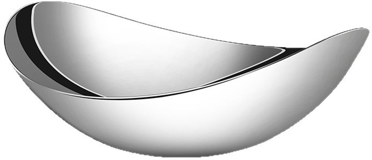Decoratief zilverkleurig metalen bord, diameter: 20 cm