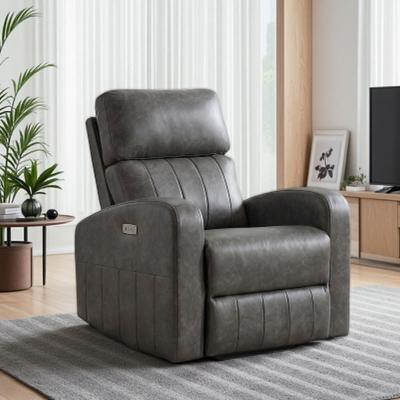 VIVIADORE Faux Leather Power Lift Recliner Chair, Electric Reclining Armchair with One-Touch Remote, Pocket Coil Seat, Padded Arms