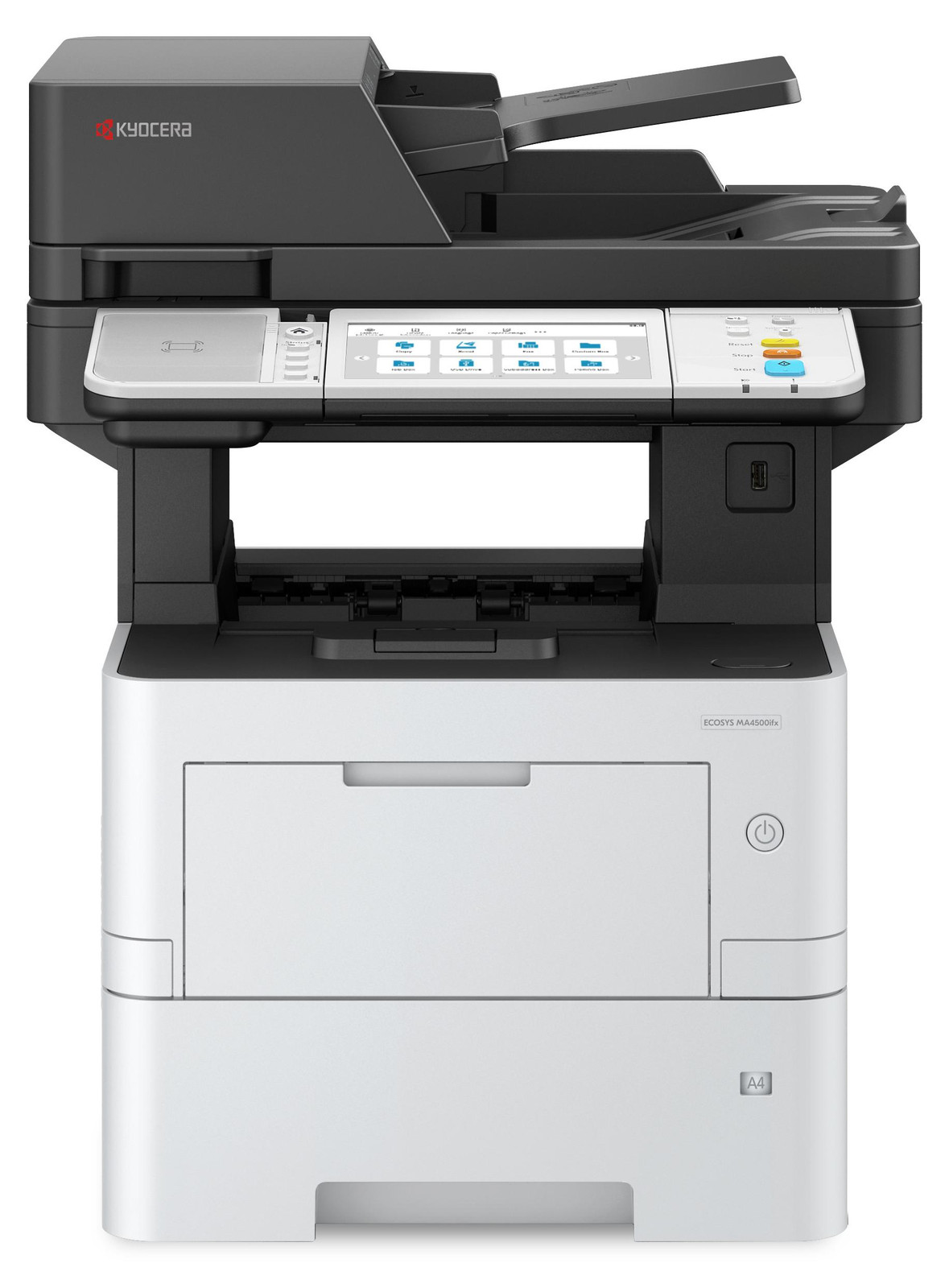KYOCERA ECOSYS MA4500ifx multifunctionele printer, grijs/zwart, scannen, kopiëren, faxen, USB, LAN, dubbelzijdig printen en scannen