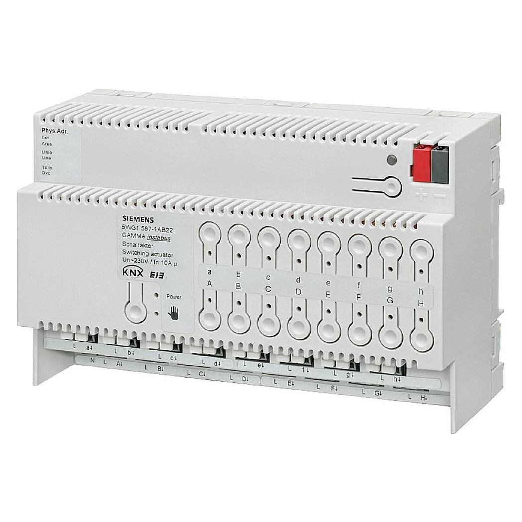 Siemens Schaltaktor KNX REG 8TE 16Ausg 10A 2300W 5WG1567-1AB22 (Schaltaktor) (5WG15671AB22)